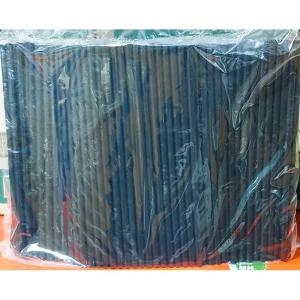 스트로우일자형 검정 7mm x 21cm/긴 투명 버블티 스트롱 롱 빨때 스텐 카페 개별 모양 쥬스 음료수 롱빨대