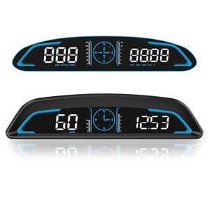 시노트랙 디지털 GPS 속도계 유니버설 헤드업 디스플레이, 전 차량용 5.5인치 대형 LCD 디스플레이 HUD에 MPH 속도 피로 운전 경고 과속 경보 트립 미터 탑재