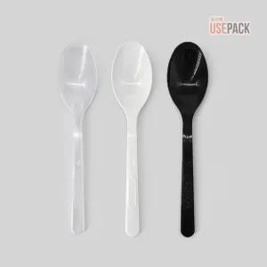 일회용수저 위생 1P 수저 검정 개별포장 100개
