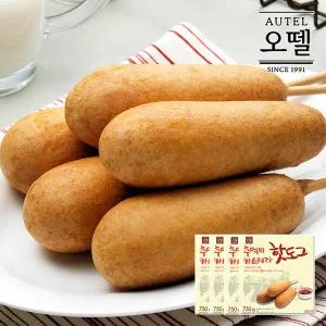 [오뗄]카스테라 핫도그 750g(75gx10개) x4봉/간식/소시지