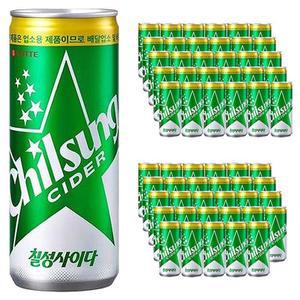 롯데 칠성사이다 245ml x 60캔 (30캔 x2박스)