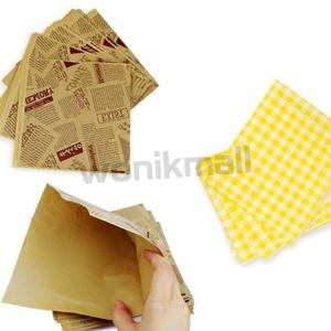 원익몰2 식품 종이 포장지 50P 샌드위치포장지 L자봉투 식품봉투