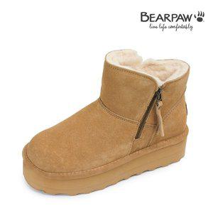 [베어파우](신세계 사우스시티)(BEARPAW) RETRO MAREN 여성 양털 아이스커피 앵클 지퍼 부츠 K3119245QD-W