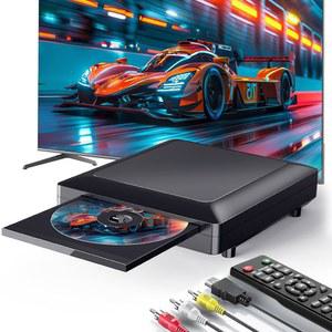 세이호이트 미니 HD DVD 플레이어, 가정용 CD TV용 HDMI 및 RCA 케이블 포함, 1080p로 업컨버팅, 전 지역, 중단점 메모리, 내장 PAL /NTSC, USB 2.0