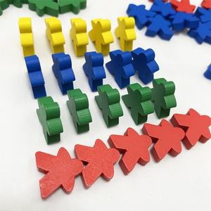 나무 미플 비트 폰 보드 게임 조각 대량 교체 게임 부품 휴머노이드 체스 조각 16x16x5mm 100 개