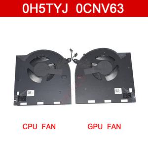 노트북 CPU GPU 쿨러 팬 델 에일리언웨어 M17 R3 / R4 P45E DC12V 4 핀 1A 냉각 라디에이터 H5TYJ 0CNV63