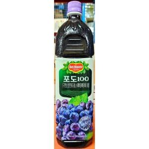 델몬트 포도주스 1.5L X6/피크닉 아이들 소풍 드링크 주스 포도맛 음료 버스에서 학원 결혼식 어린이집 간