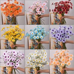 5 헤드 인공 꽃, 실크 꽃 부케, 웨딩 파티 DIY 장식, 가정 정원 장식, 꽃 결혼식, 52cm