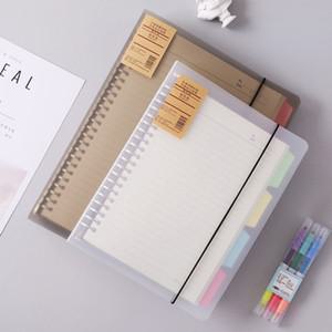 A4/B5/A5 루스 리프 바인더 노트 빈/라인/그리드/코넬 교체 가능한 금속 링 사무실 및 용품 문구