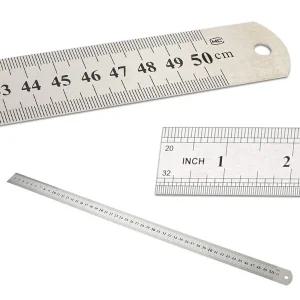 50cm 쇠자 철자 제도자 스틸자 cm inch 센티 인치/눈금/스텐/설계/전문가/학생/측정/학교/재단용/제도/직자