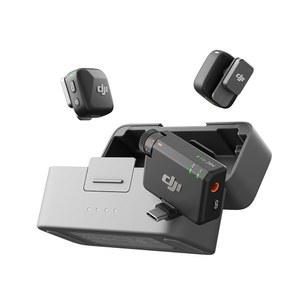 [미국배송] DJI 마이크 미니(2 TX 1 제한 무선 캔슬링 오디오 마이크 풍부한 노이즈 스트리밍 디테일이 케이스) 아이폰/카메라/안드로이드용 충전 브이로그 48시간 초경량 + 자동 사용 RX