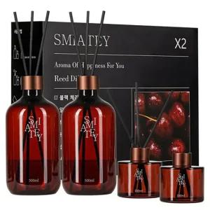 스미어티 디퓨저 대용량 실내 방향제 리필액 선물 세트 집 화장실 방향제 500ml 2개 블랙체리
