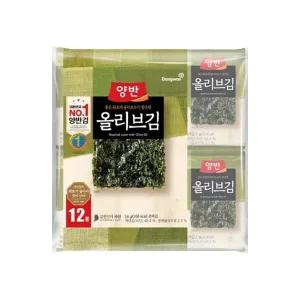 동원 양반 올리브김 4.5g 12봉 x 2개(24봉)(유통기한 임박상품 25.10.16)