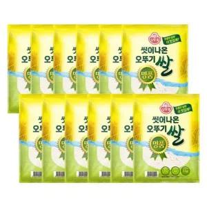씻어나온 오뚜기쌀 명품 1kg x12개