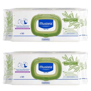 Mustela Baby Cleansing Wipes with Olive Oil  무스텔라 베이비 클렌징 물티슈 50매 2팩