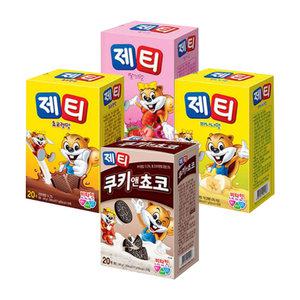 우유에 타먹는 제티 분말 20T 초코 바나나 딸기 쿠키앤초코 어린이 간식 음료