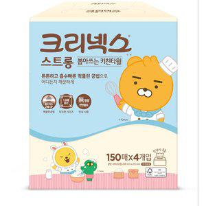 [신세계 규격](의정부점)크리넥스 스트롱 뽑아쓰는 키친타올 150매4개입(1개)