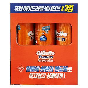 질레트 퓨전 하이드라젤 센서티브스킨 195gx3개