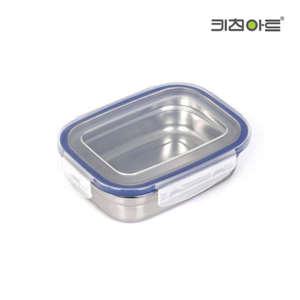 II 키친아트 피앙세 스텐 찬통 사각 380ml ( 밀폐용기 반찬통