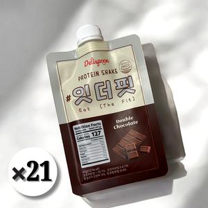 잇더핏 단백질 프로틴 쉐이크 더블 초코맛 40g 14팩 3주분 직장인 식사대용