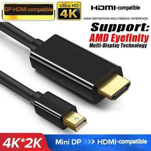 1.8M Mini DP Display Port Adapter Cable Thunderbolt 2 To HDMI- Compatible Cable Pro Adapter Gold Pla
