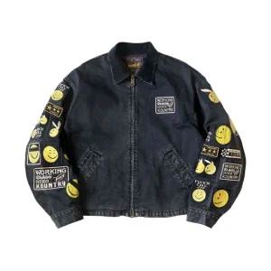 캐피탈 14온즈 블랙 X 블랙 데님 티백 드리즐러 자켓 아나키 레인보위 리메이크 블랙 Kapital 14 oz. Black