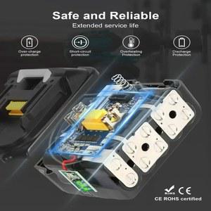마키타 18V 배터리 충전기 포함 충전식 배터리, LXT BL1860B BL1860 BL1850 DHP482, 정품 BL1860, 18V, 6000mAh, 6.0 Ah