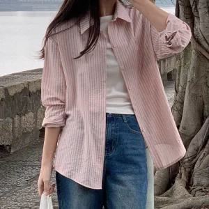 [코코블랑] 델리 스트라이프 셔츠
