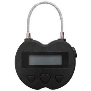 스마트 타임 락 LCD 디스플레이 락, USB 충전식 임시 타이머 자물쇠, 여행용 전자 타이머, 블랙