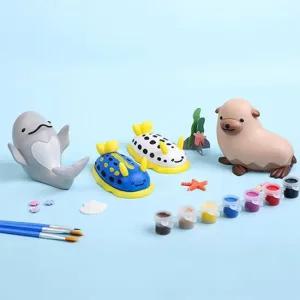 라돈 멍냥이 언더더씨 컬러링 DIY키트 패키지 저금통만들기 꾸미기 DIY키트 DIY세트 물감 미술놀이 화방 미