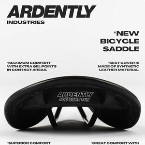 ARDENTLY 자전거 새들 편안한 소프트 사이클링 쿠션 고정 기어 시트 충격 방지 PU 가죽 두꺼운 부품