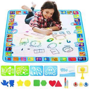 Coolplay 매직 워터 드로잉 매트 매직 펜으로 색칠 낙서 매트 몬테소리 장난감 그림 보드 어린이를위한 교