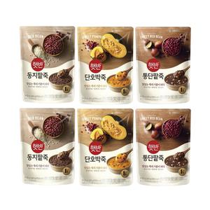 햇반 통단팥죽 420g 2개 + 동지팥죽 420g 2개 + 단호박죽 420g 2개 (6개)