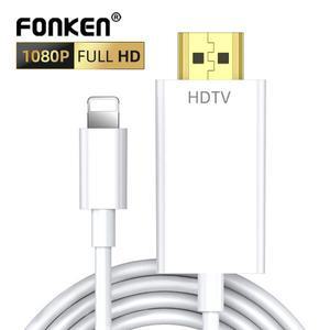 아이폰 호환TV용 라이트닝 to HDMI 어댑터 HDMI 케이블 호환 1080P HD 디지털 AV 어댑터 비디오 및 사운드