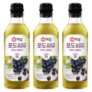 CJ제일제당 백설 포도씨유 500ml x 3개