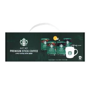 스타벅스 프리미엄 스틱커피 엔트리 선물세트 (스틱커피 40T+화이트 머그 325ml)5개