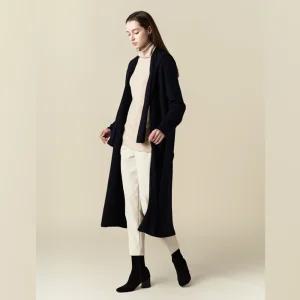 미르바네스 홀가먼트 라쿤 블랜딩 메탈 롱가디건+후드 머플러 SET