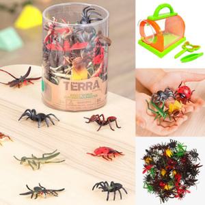테라 곤충튜브 피규어 (60pcs) 관찰채집통 실제같은 미니어처 모형 자연과학 학습장난감