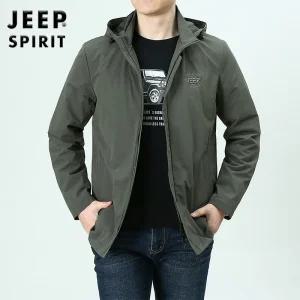 JEEP SPIRIT 2025 봄 가을 남성 재킷 탈부착 후드 루즈 캐주얼 재킷