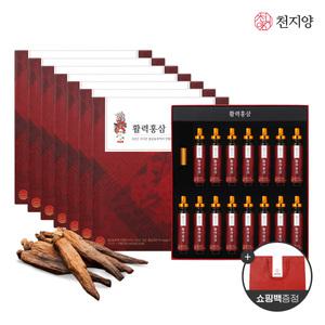 (소비기한 2025-12-19)[천지양] 활력홍삼 앰플 15병 7박스+쇼핑백 타우린 비타민 6년근홍삼농축액 17종전통원료 쇼핑백 명절 부모님 선물