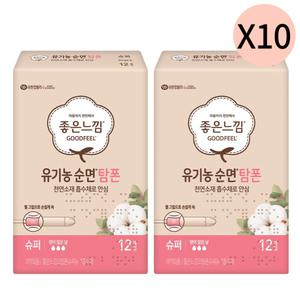 좋은느낌 유기농 탐폰 템포 슈퍼 대용량 12P 20개