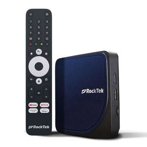 RockTek G2 4K Android TV 박스 11.0 스트리밍 박스, Google 어시스턴트 및 Netflix가 포함된 인증 박스|HDR 영화, 돌비 비전-아트모스, WiFi 6, 블루투스 5, 암로직 S905X4-K, 4GB DDR4+32GB eMMC 포함