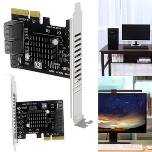 PCI-E SATA 3.0 컨트롤러 카드 데스크탑 PC용 캐스케이드 트림 PCIe X4 SATA3.0 확장 어댑터 지원