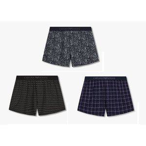 [EMPORIO ARMANI](대구신세계)남성 로고밴딩 패턴드 스트래치코튼 트렁크 3종 SET(0815112100,081511210...