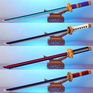 조로검 코스프레칼 원피스 소드 Linkgo 마이크로 빌딩 블록 Roronoa Zoro Sandai Kitetsu DIY 조립 연결 미