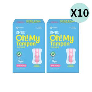 화이트 생리대 탐폰 순면 안심 대용량 슈퍼 12p X20팩