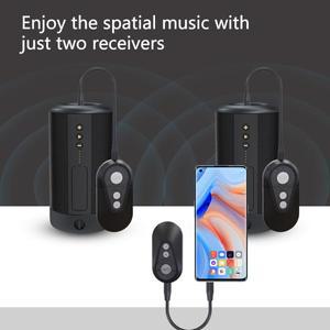블루투스 5.4 오디오 송신기 리시버 스테레오 3.5mm AUX 잭 지원 1 to N 동글 무선 어댑터 자동차 PC TV 헤