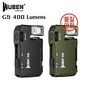 충전식 WUBEN G5 EDC 손전등 400루멘 휴대용 포켓 미니 라이트 방수 토치 180 ° 실외용 자기 꼬리가 있는