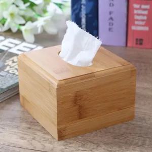 대나무 정사각 휴지케이스/냅킨/케이스/곽티슈통/사각/커버/각티슈/가죽/휴지/보관함/심플/각휴지/넵킨