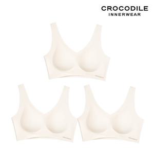 [크로커다일] 감탄브라 소프트 쿨인견 쉘론 패드일체형 V넥 브라3종 오트밀 CDWBR5N09_3